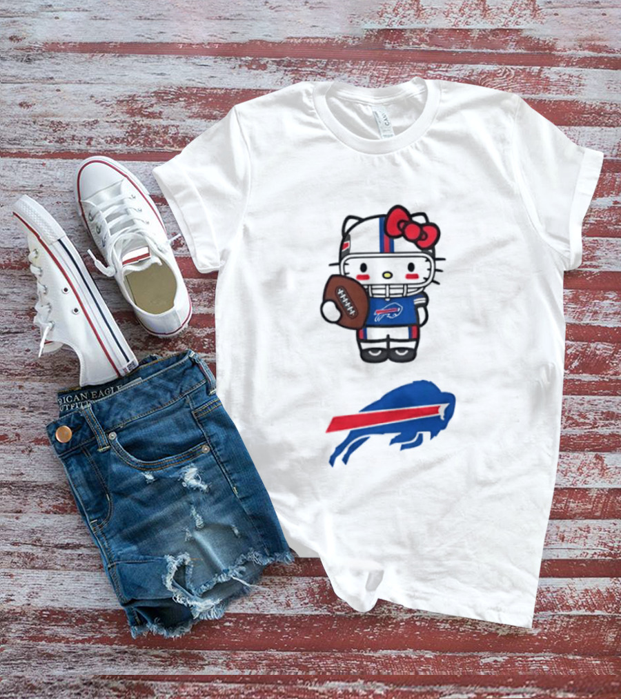 Hello Kitty Buffalo Bills Football Player Team T-Shirt