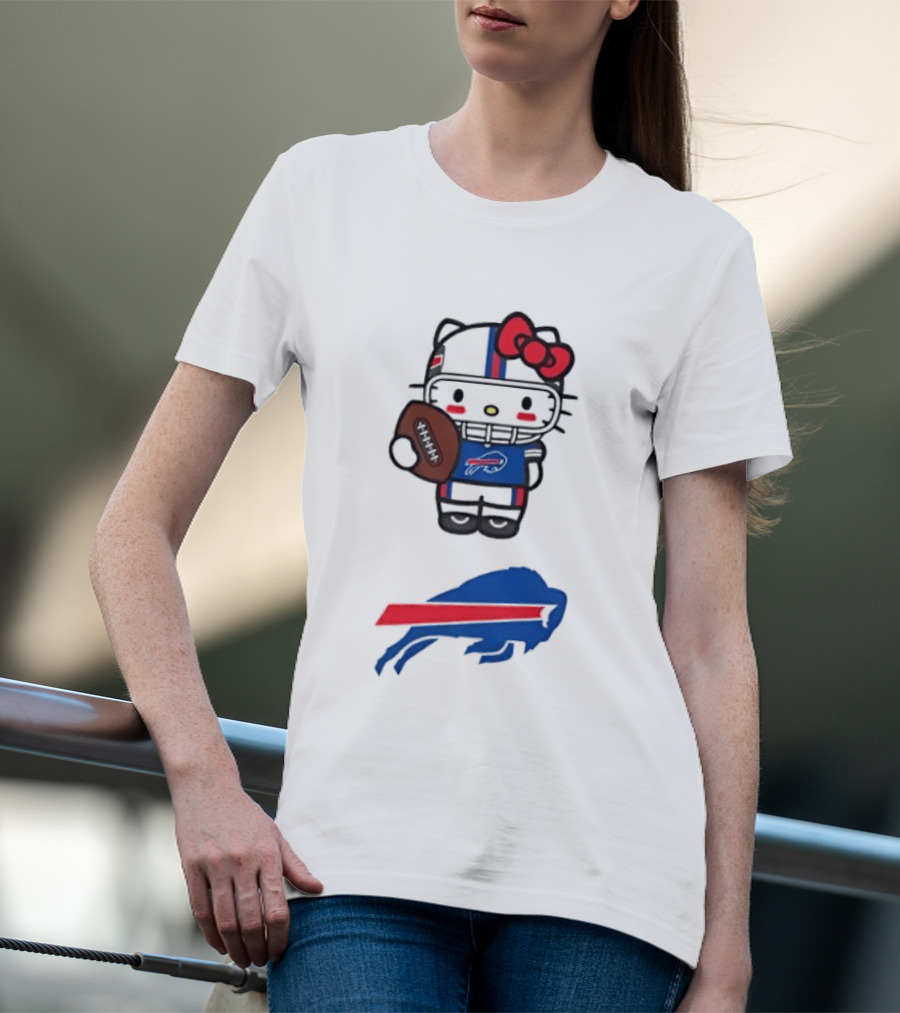 Hello Kitty Buffalo Bills Football Player Team T-Shirt