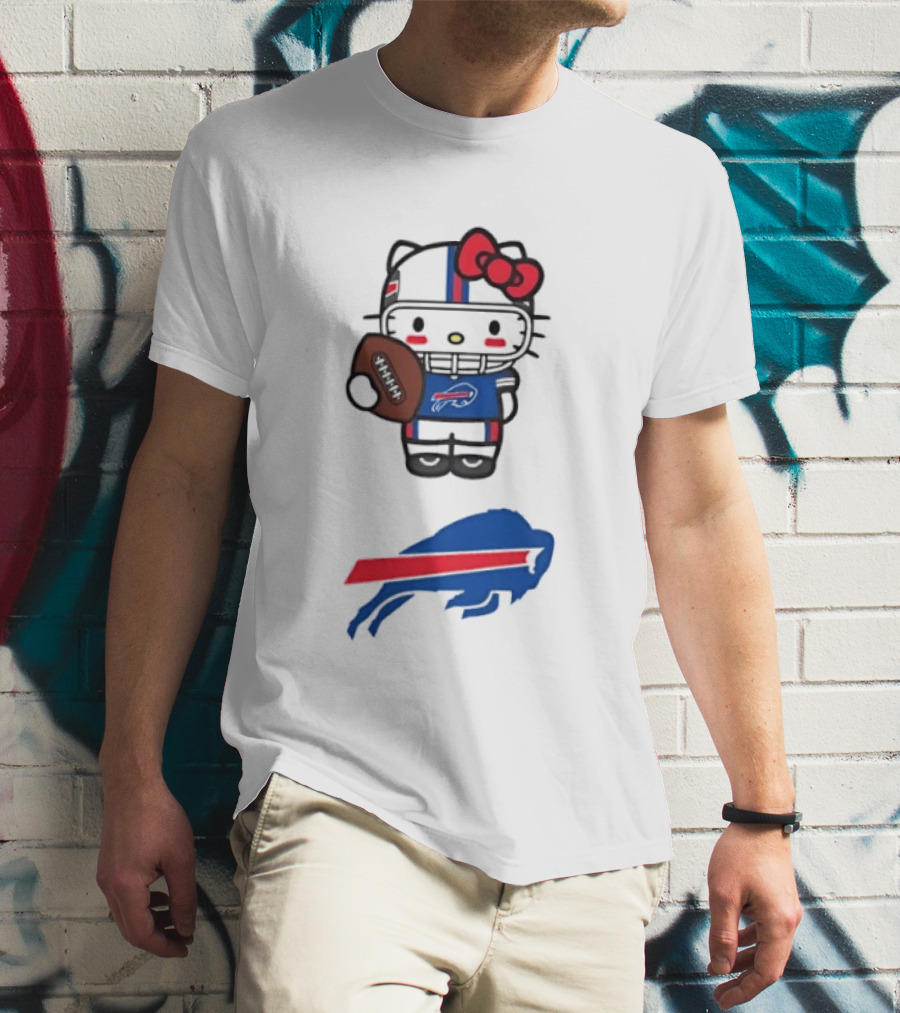 Hello Kitty Buffalo Bills Football Player Team T-Shirt