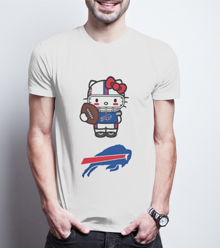 Hello Kitty Buffalo Bills Football Player Team T-Shirt