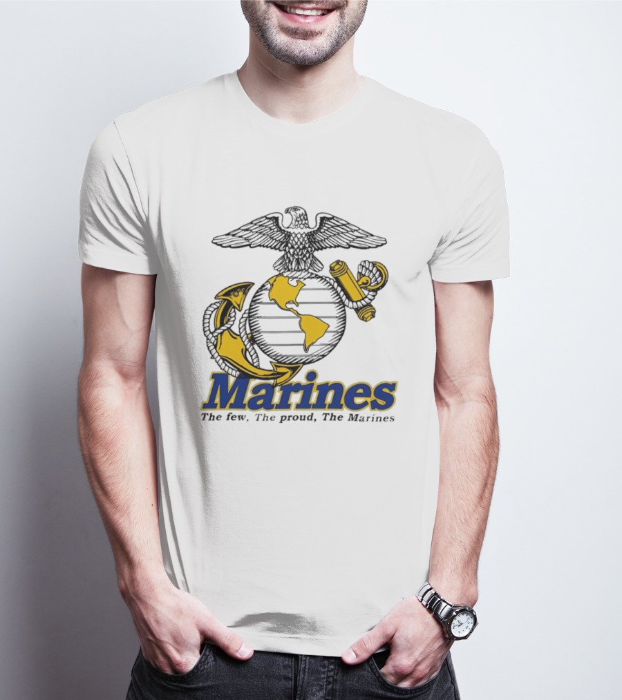Marines The Few The Proud Eagle Globe Anchor T-Shirt
