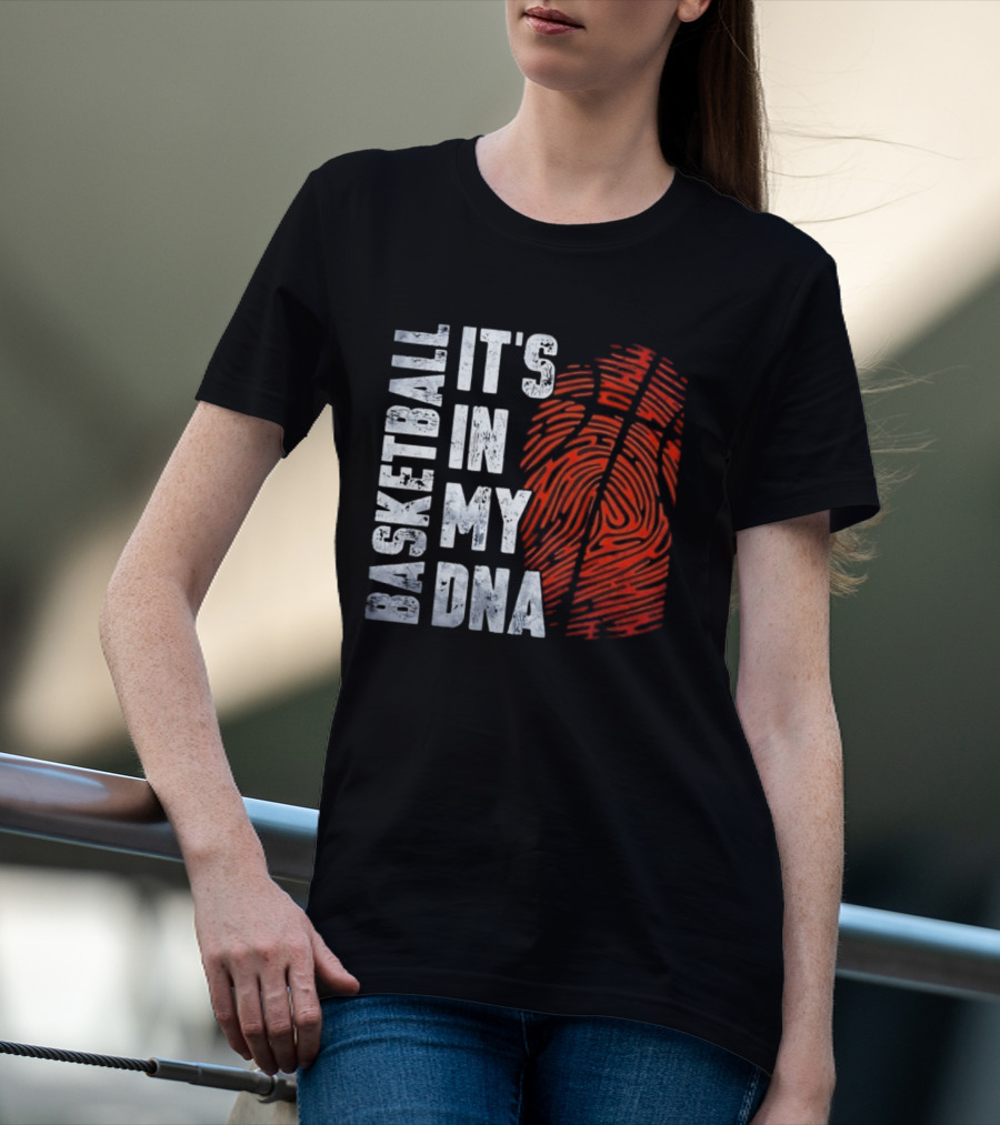 Basketball It's In My DNA Fingerprint T-Shirt