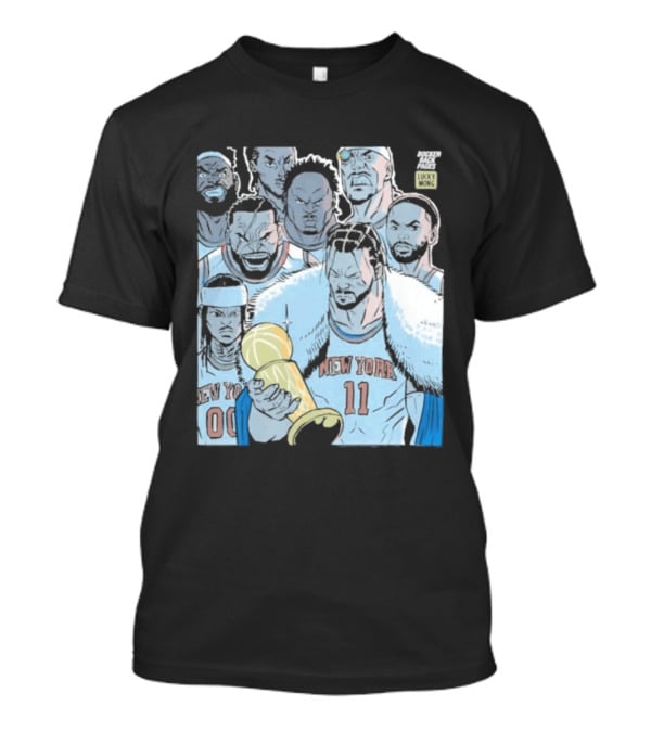 New York Knicks Anime Basketball Players 2026 Championship Trophy T-Shirt