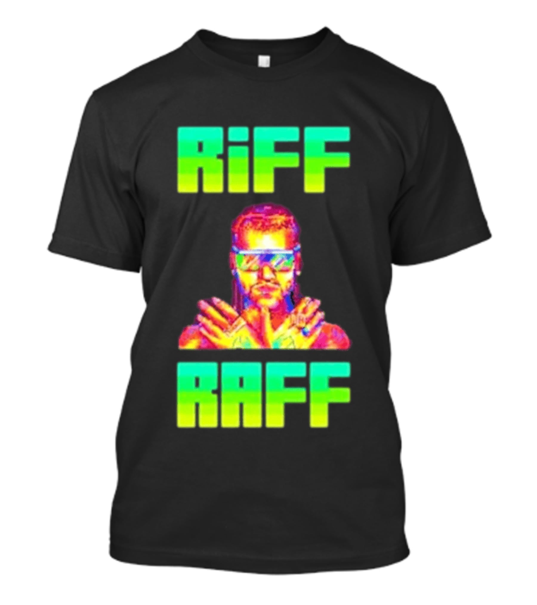 Riff Raff Neon 8 Bit Style Dale Dan Tony T-Shirt