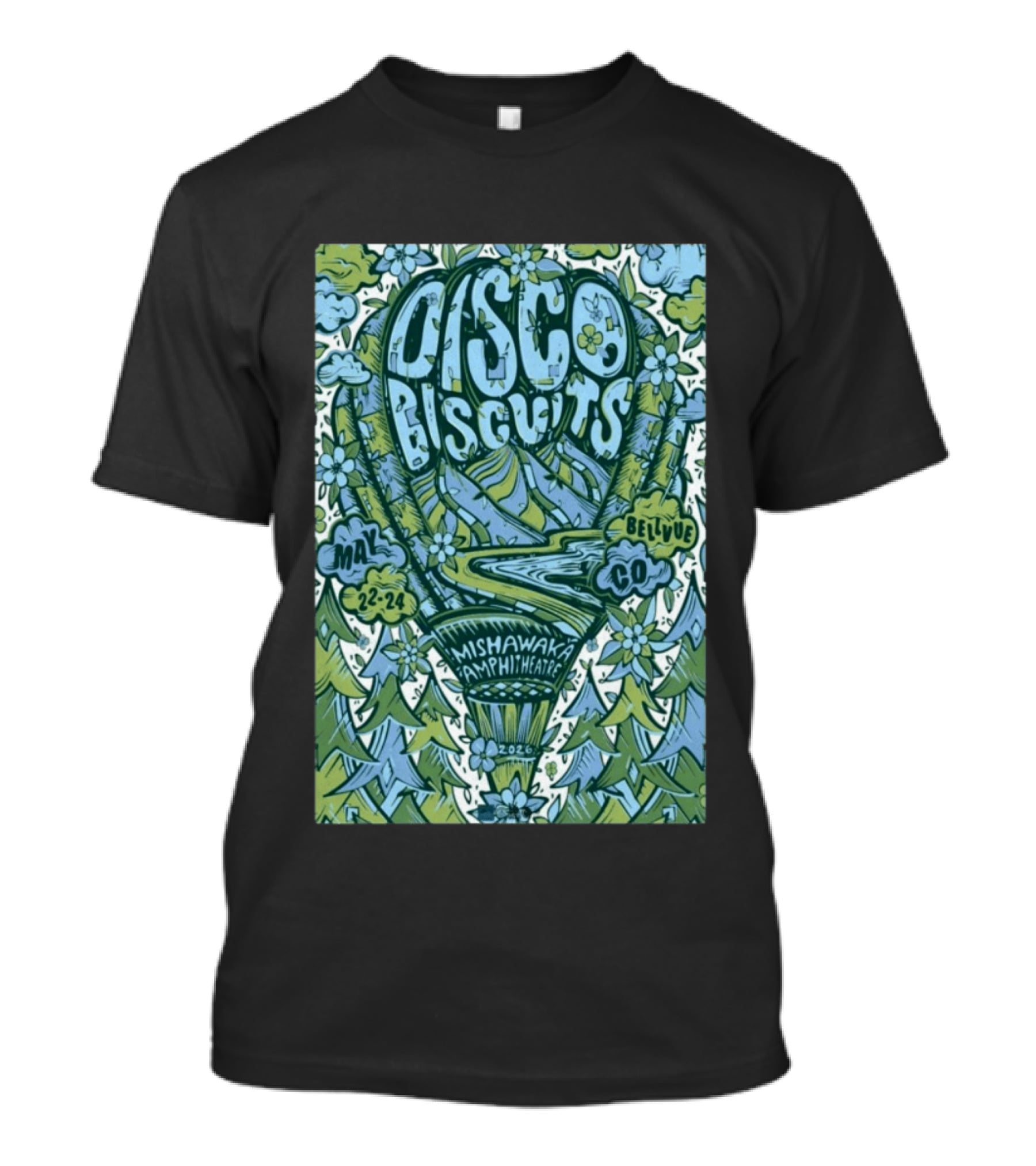 Disco Biscuits Mishawaka Amphitheatre May 22 24 2026 Bellvue CO T-Shirt