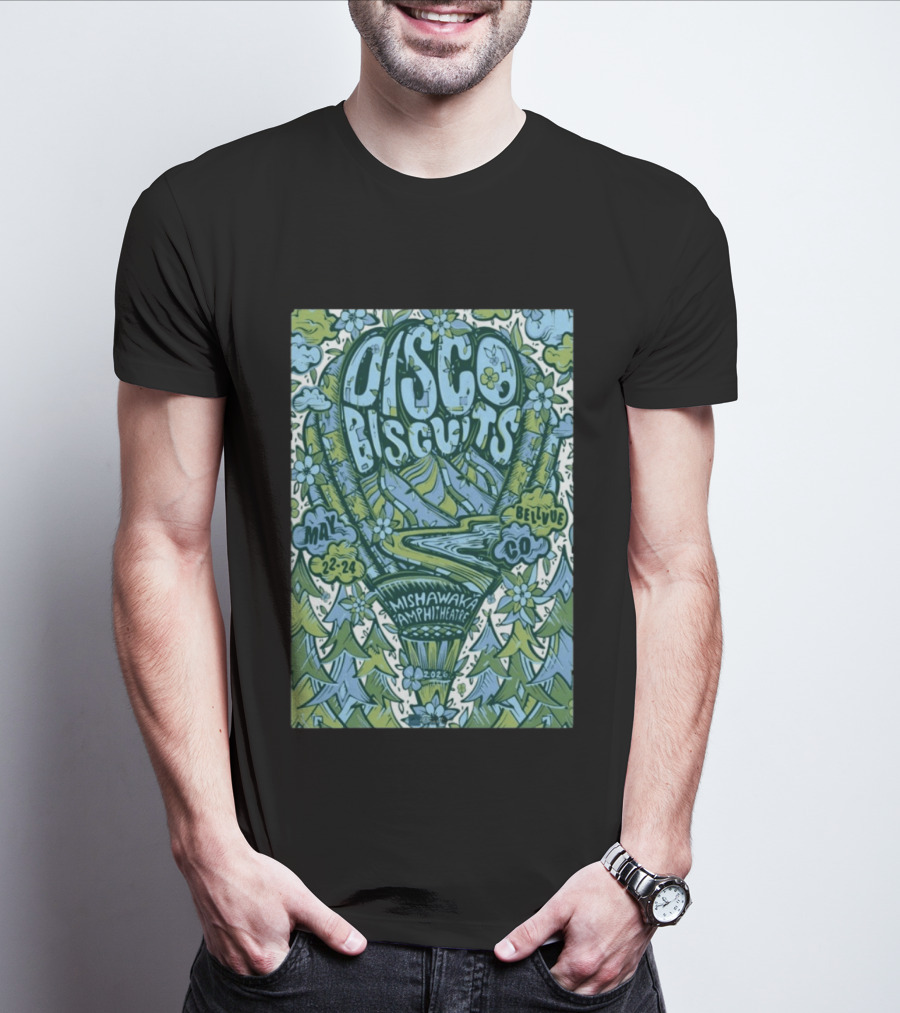Disco Biscuits Mishawaka Amphitheatre May 22 24 2026 Bellvue CO T-Shirt