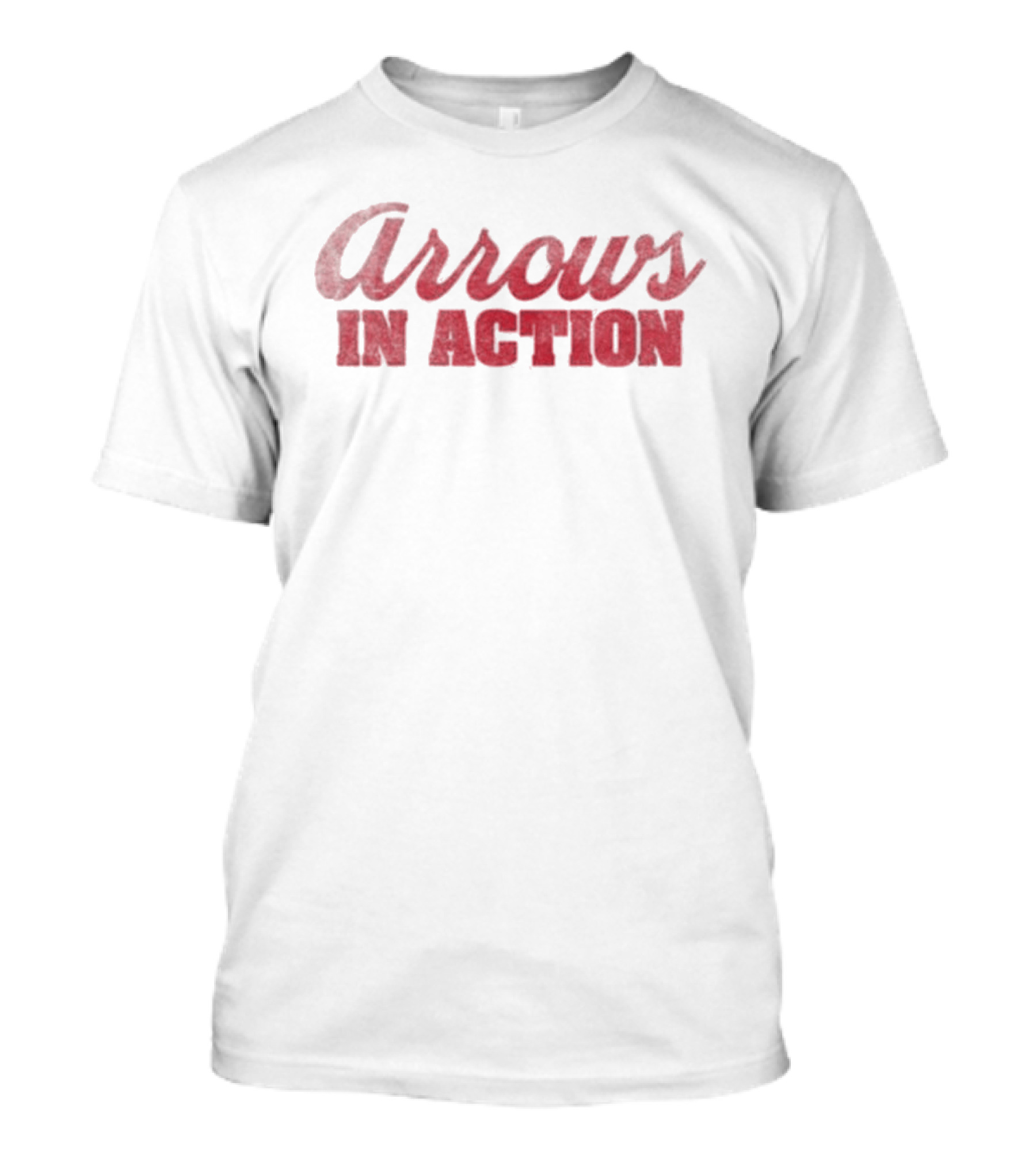Arrows In Action Red Watercolor Script T-Shirt