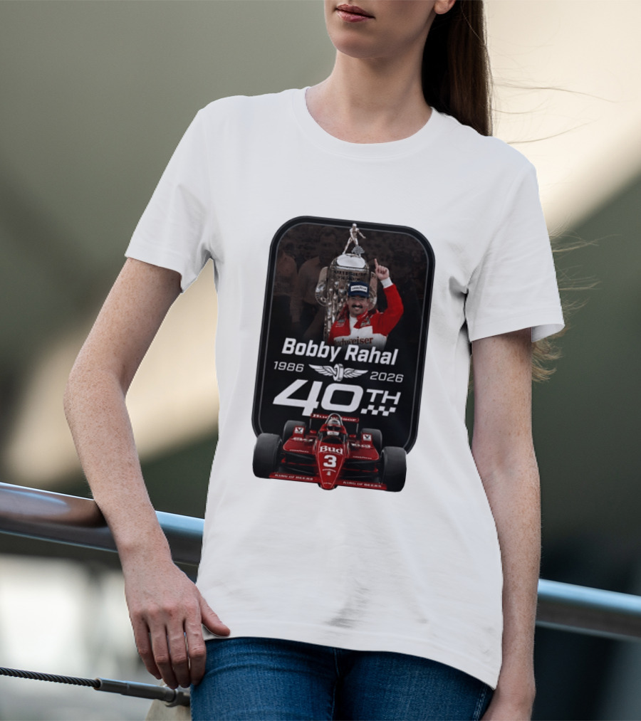 Bobby Rahal 40th Anniversary 1986 2026 Racing Budweiser IndyCar T-Shirt