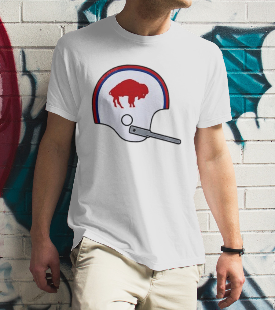 Buffalo Bills Football Team Red And Blue Helmet T-Shirt