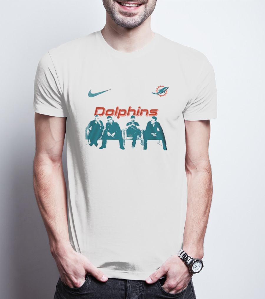 Miami Dolphins Nike Collaboration U2 Band Meeting T-Shirt