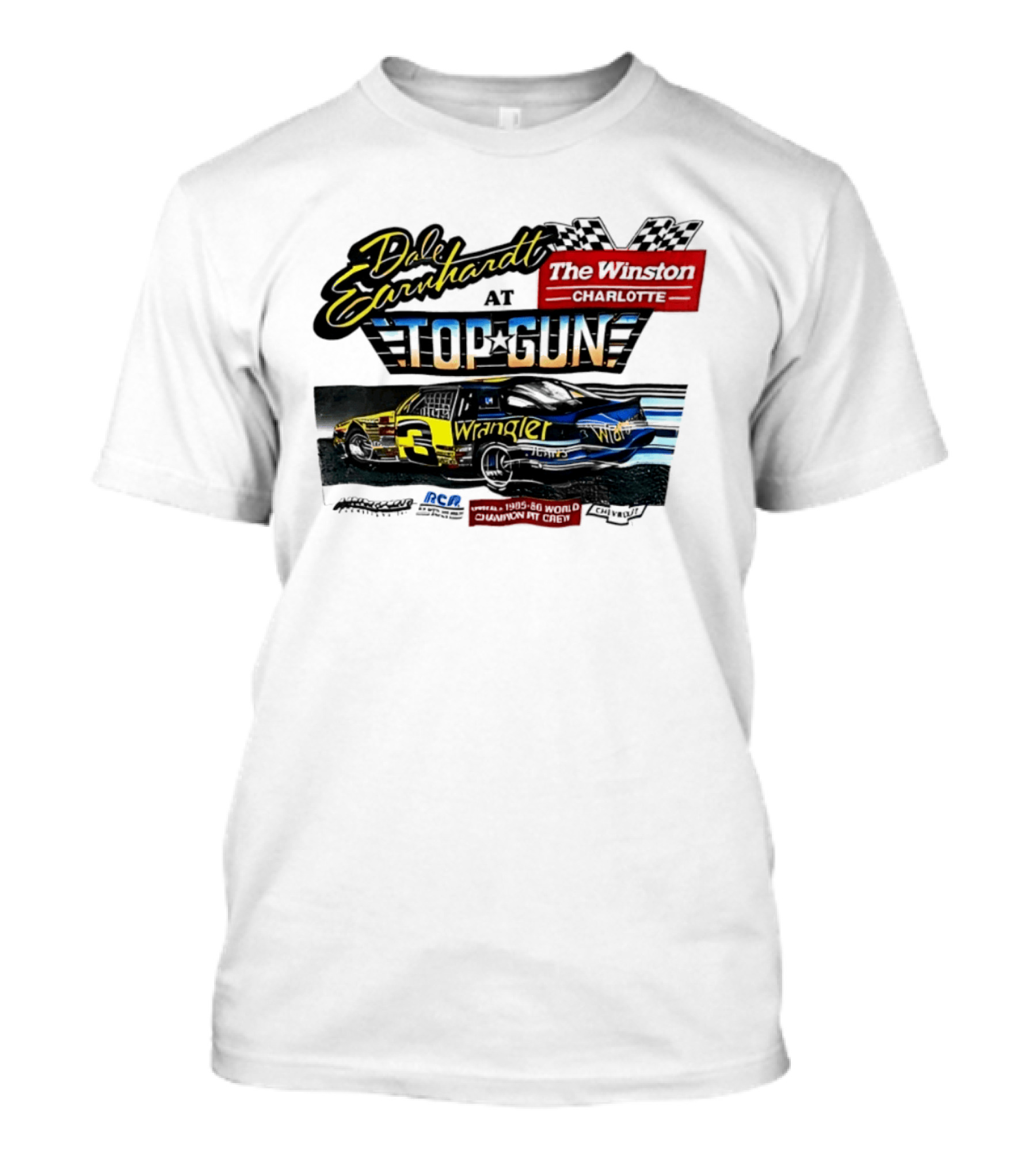Dale Earnhardt At Top Gun The Winston Charlotte Wrangler Racing T-Shirt