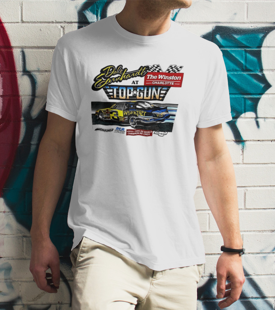 Dale Earnhardt At Top Gun The Winston Charlotte Wrangler Racing T-Shirt