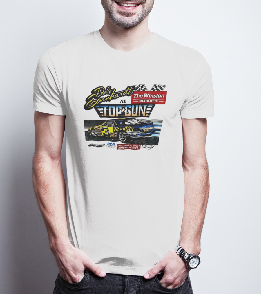 Dale Earnhardt At Top Gun The Winston Charlotte Wrangler Racing T-Shirt