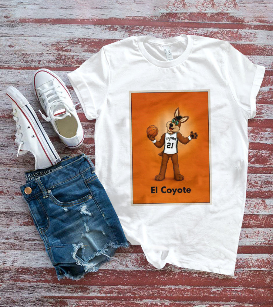 El Coyote Spurs 21 Basketball NBA San Antonio T-Shirt