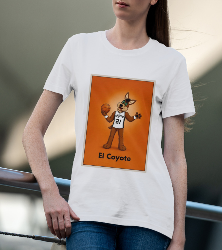 El Coyote Spurs 21 Basketball NBA San Antonio T-Shirt