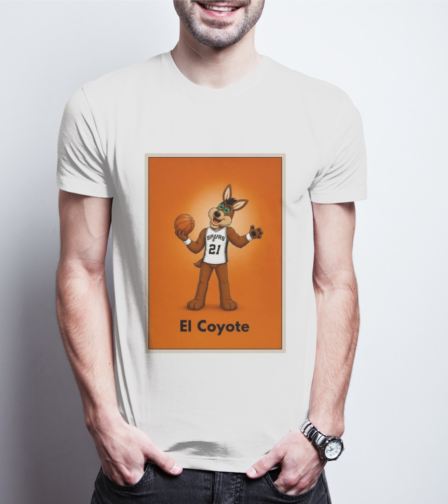El Coyote Spurs 21 Basketball NBA San Antonio T-Shirt