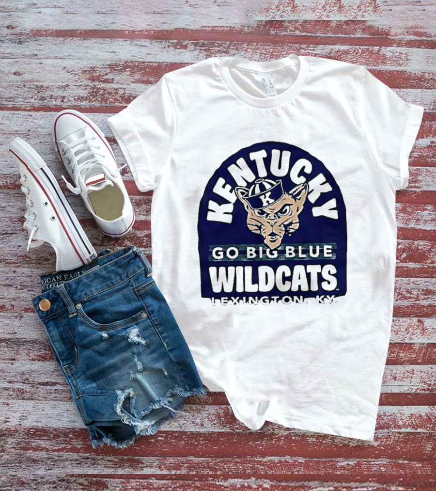 Kentucky Wildcats Go Big Blue Sailor Hat Lexington KY T-Shirt