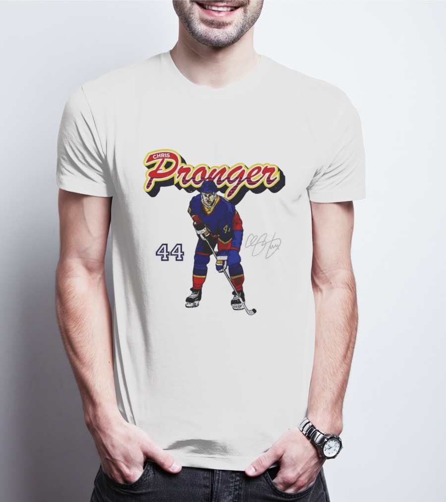 Chris Pronger 44 Edmonton Oilers Hockey Player T-Shirt