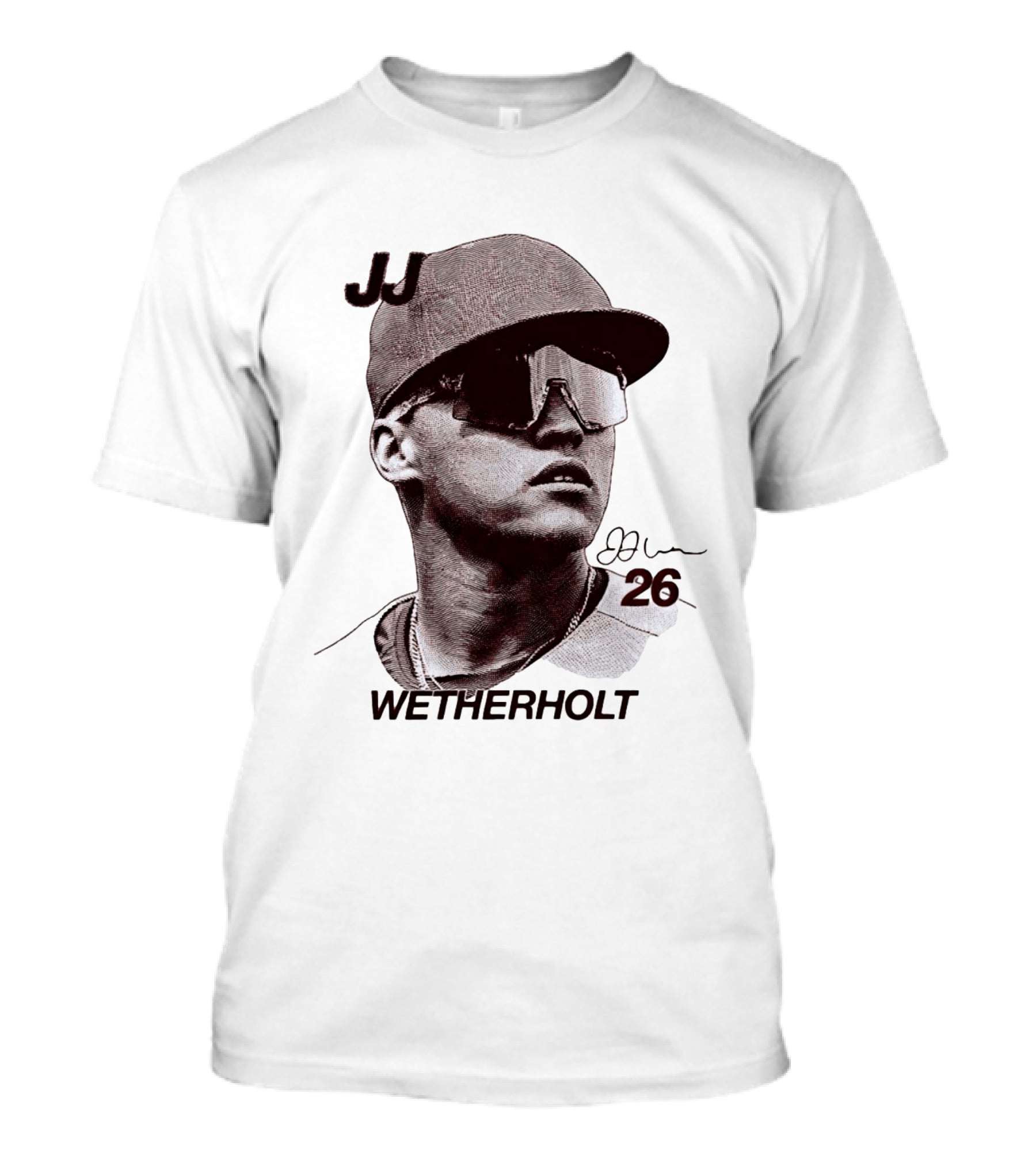 JJ Wetherholt 26 St. Louis Cardinals Baseball Big Head T-Shirt