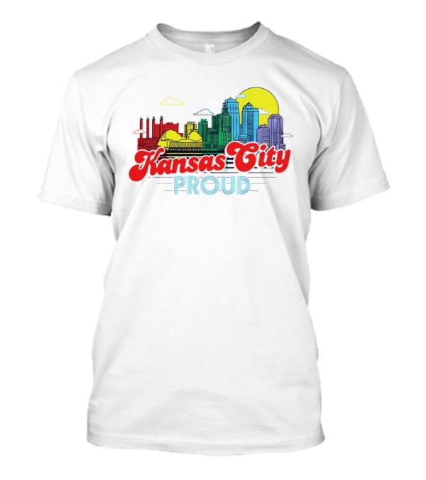 Kansas City Proud Skyline Colorful Urban Landscape T-Shirt
