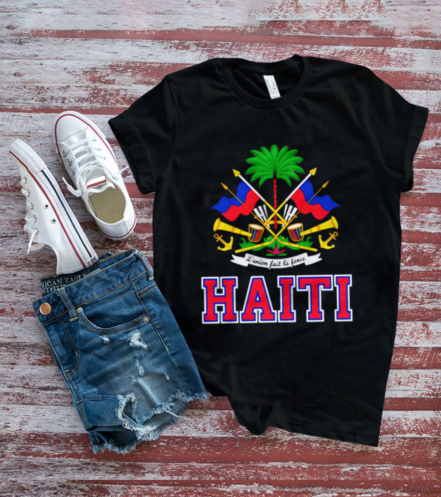 Haiti Coat Of Arms Flag Celebration Haitian Flag Day Independence T-Shirt