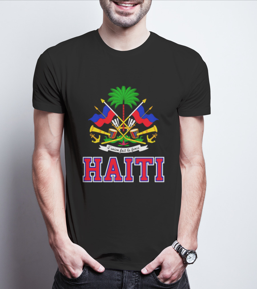 Haiti Coat Of Arms Flag Celebration Haitian Flag Day Independence T-Shirt