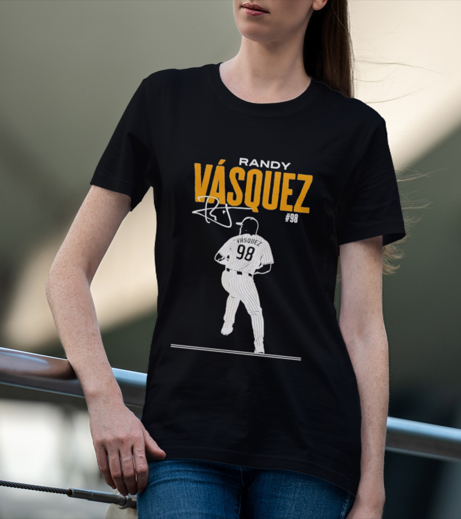 Randy Vázquez 98 San Diego Players Signature T-Shirt