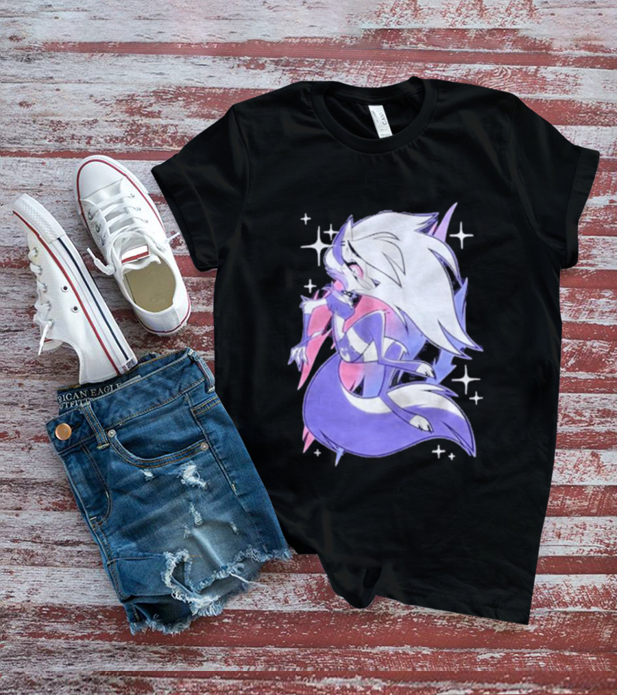 Helluva Boss Loona Bisexual Pride Character Sparkling Aesthetic T-Shirt