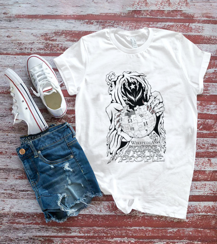 Witch Holding Wikipedia Puzzle Symbol Knowledge For The People T-Shirt