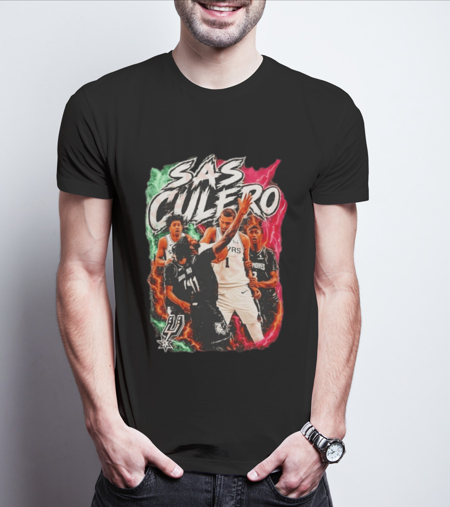San Antonio Spurs SAS Culero Victor Wembanyama Basketball Players T-Shirt