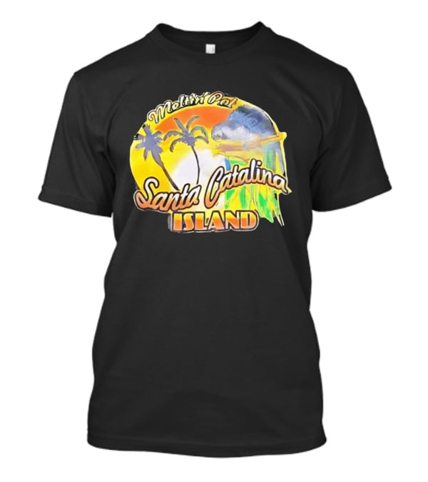 Meltin Pot Santa Catalina Island Palm Trees Ocean Sunrise T-Shirt