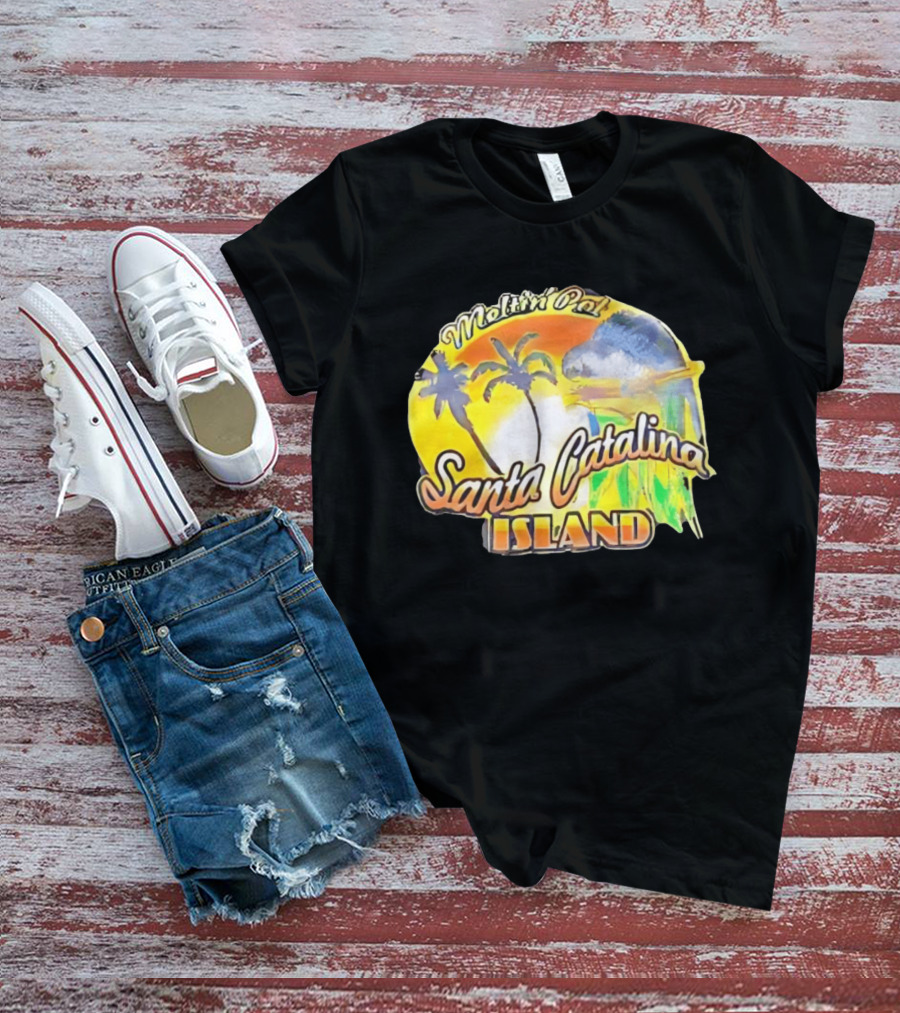 Meltin Pot Santa Catalina Island Palm Trees Ocean Sunrise T-Shirt
