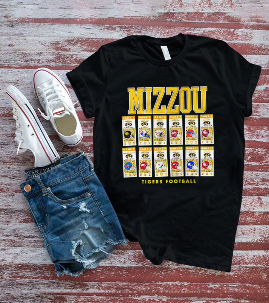 Mizzou Tigers 2026 Football Season Schedule Games T-Shirt