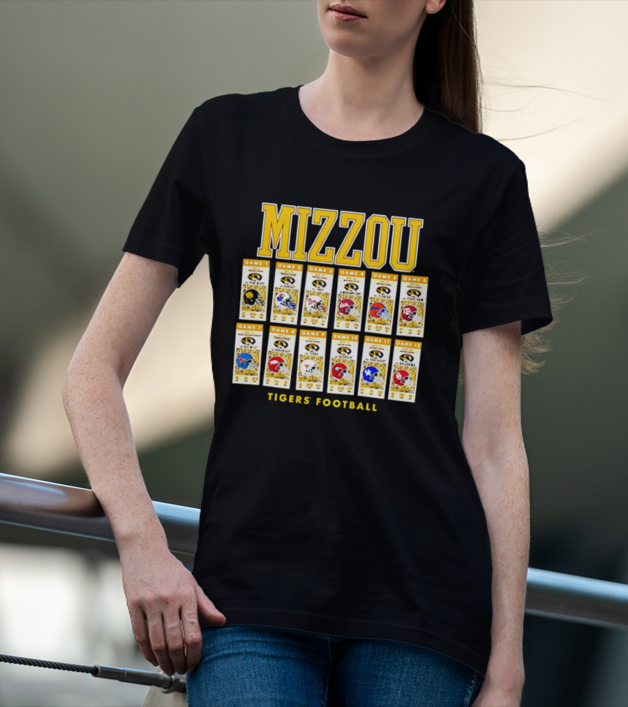 Mizzou Tigers 2026 Football Season Schedule Games T-Shirt