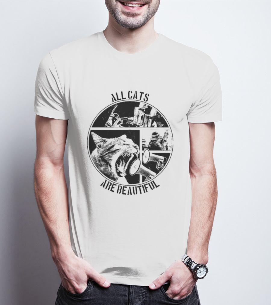 All Cats Are Beautiful Cat And Soldier T-Shirt