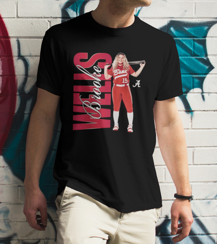 Brooke Wells Bama Crimson Tide Softball Player 15 Alabama T-Shirt