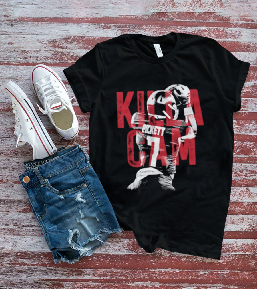 Killa Cam Pickett Kansas Jayhawks 7 Bitmap Overlay T-Shirt