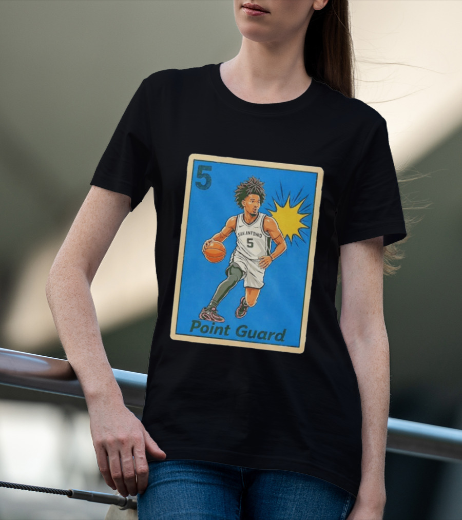 San Antonio Spurs Point Guard Stephon Castle 5 T-Shirt