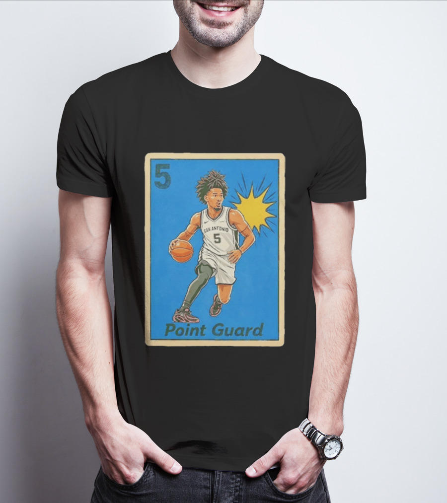 San Antonio Spurs Point Guard Stephon Castle 5 T-Shirt