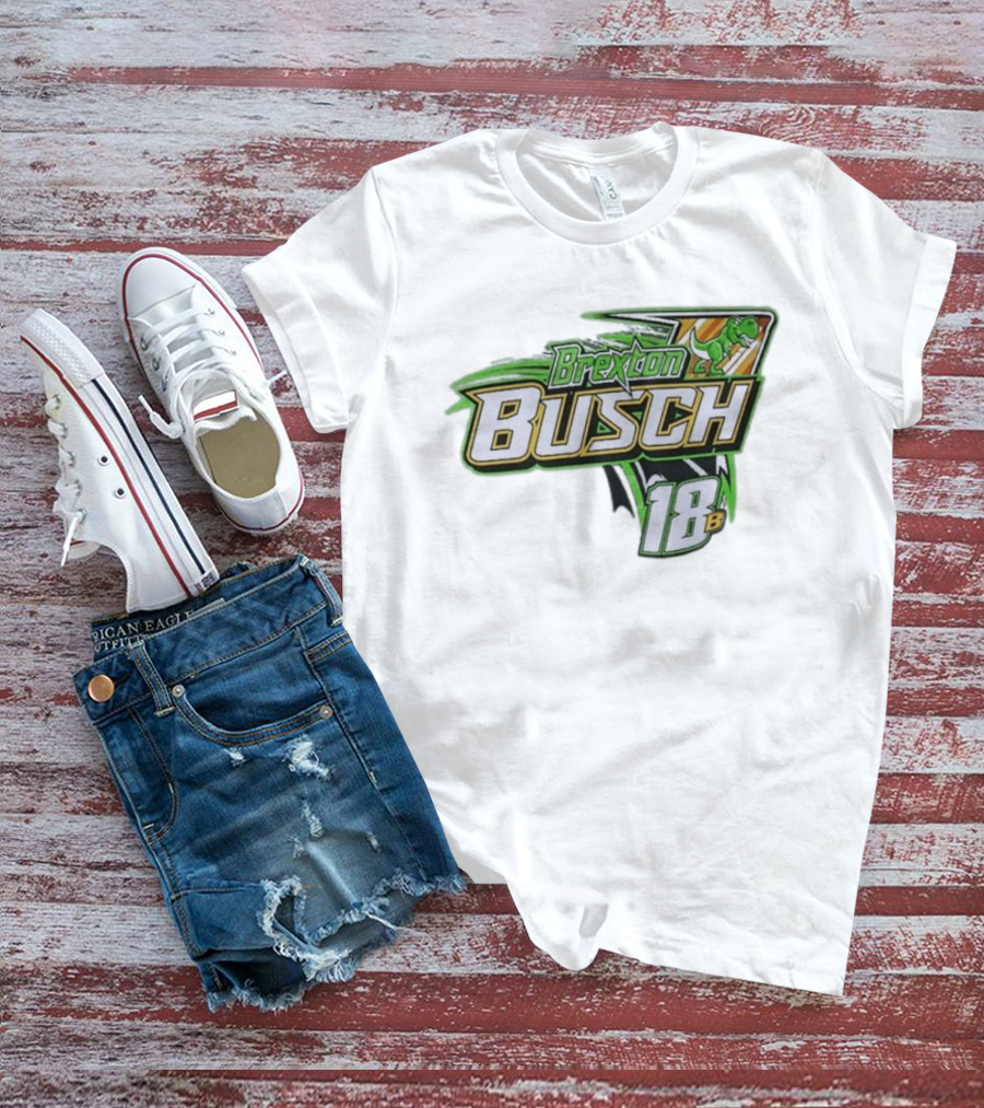 Brexton Busch 18B Dinosaur Racing T-Shirt