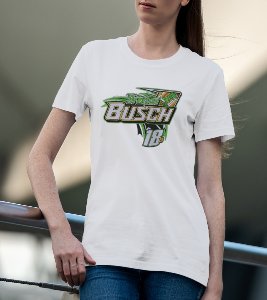 Brexton Busch 18B Dinosaur Racing T-Shirt
