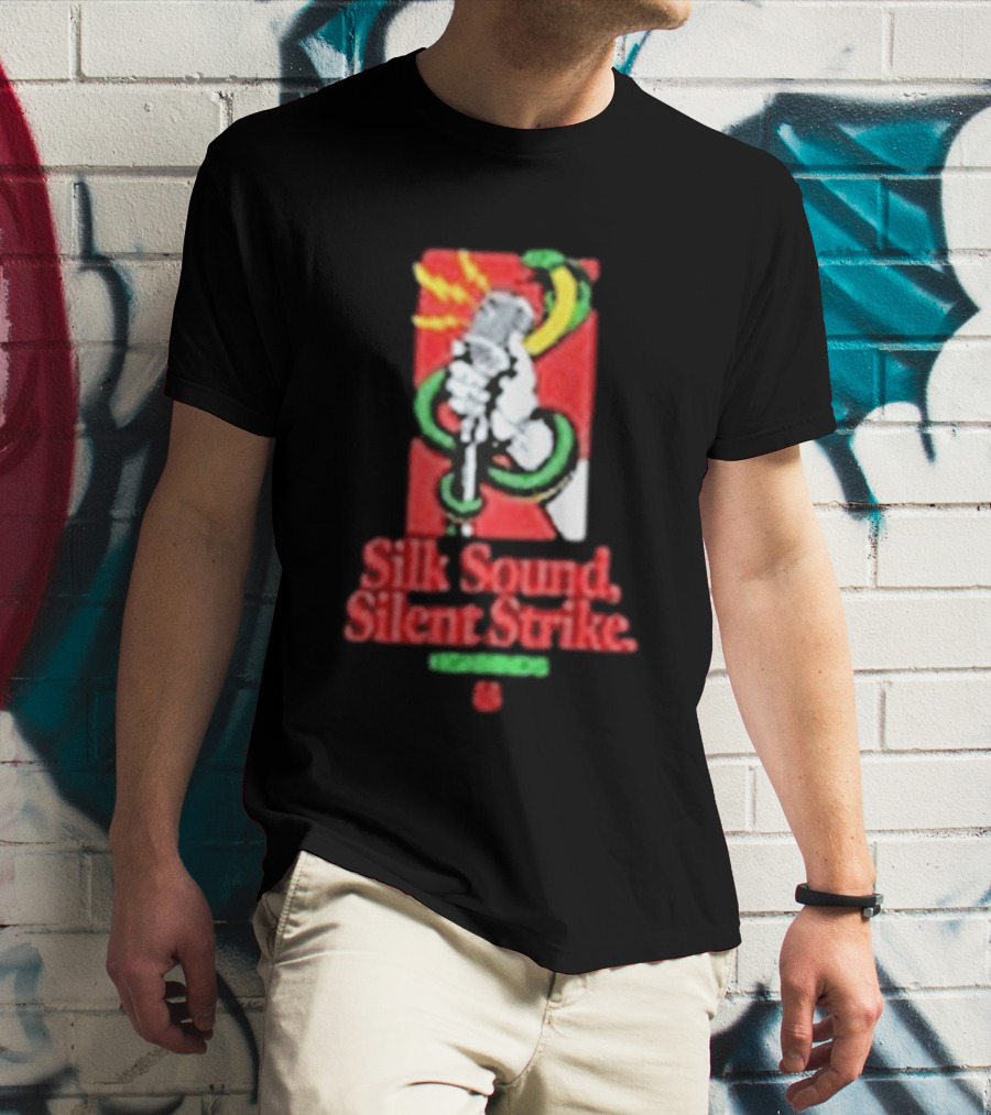 Silk Sound Silent Strike Retro Microphone And Snake T-Shirt