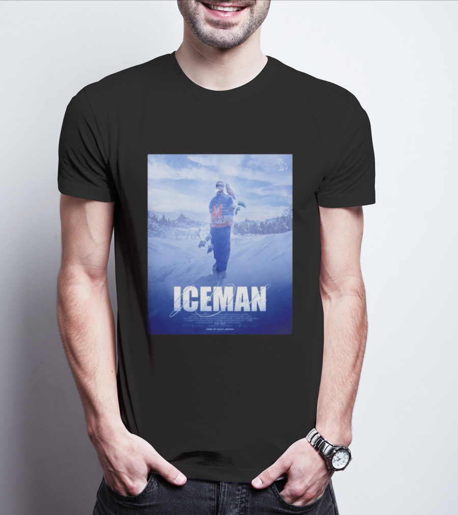 ICEMAN By Drake Featuring Saint Justin OVO Collaboration 2025 Winter Snowy Landscape T-Shirt