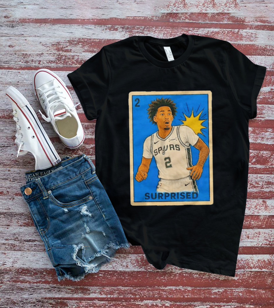 Surprised Dylan Harper Spurs Basketball Card T-Shirt