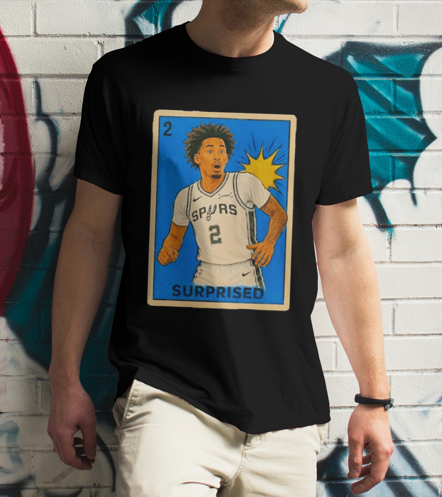 Surprised Dylan Harper Spurs Basketball Card T-Shirt