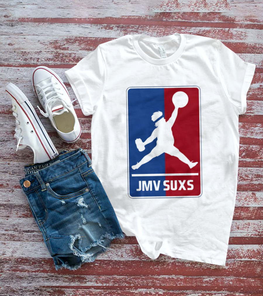 JMV SUXS MLB Jumpman Overweight Baseball Pitcher T-Shirt