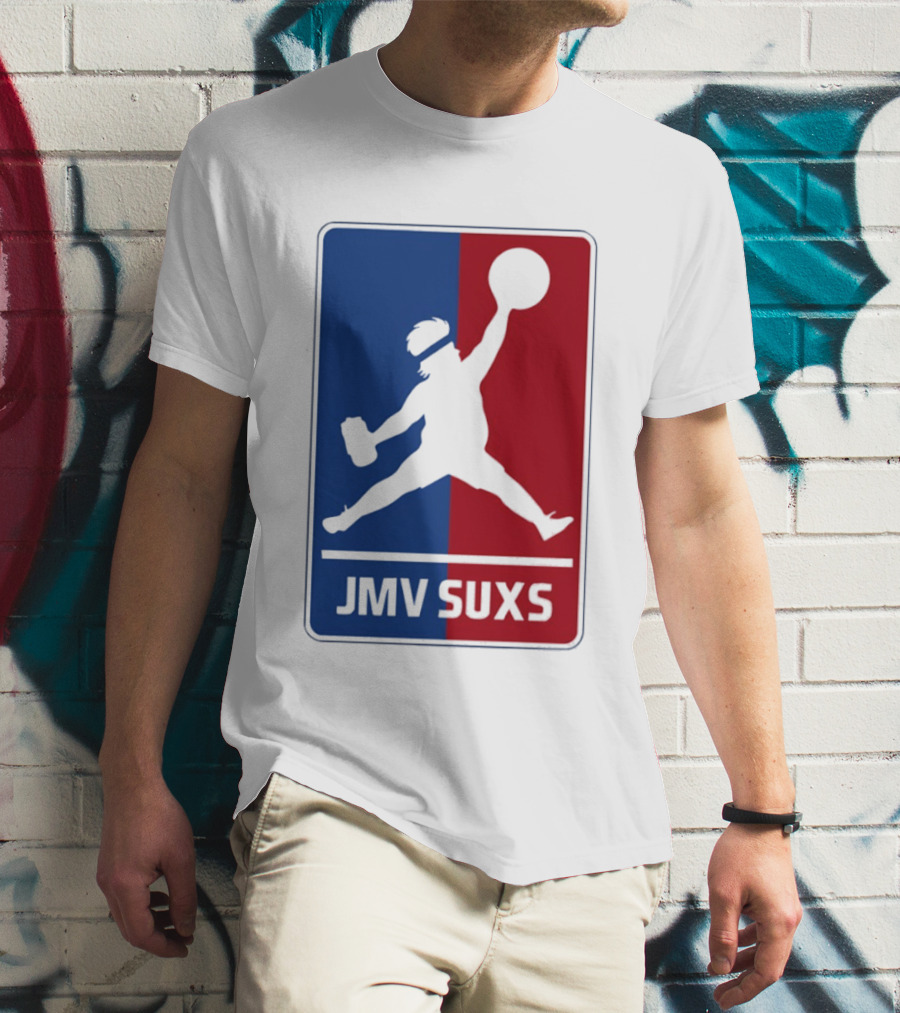 JMV SUXS MLB Jumpman Overweight Baseball Pitcher T-Shirt