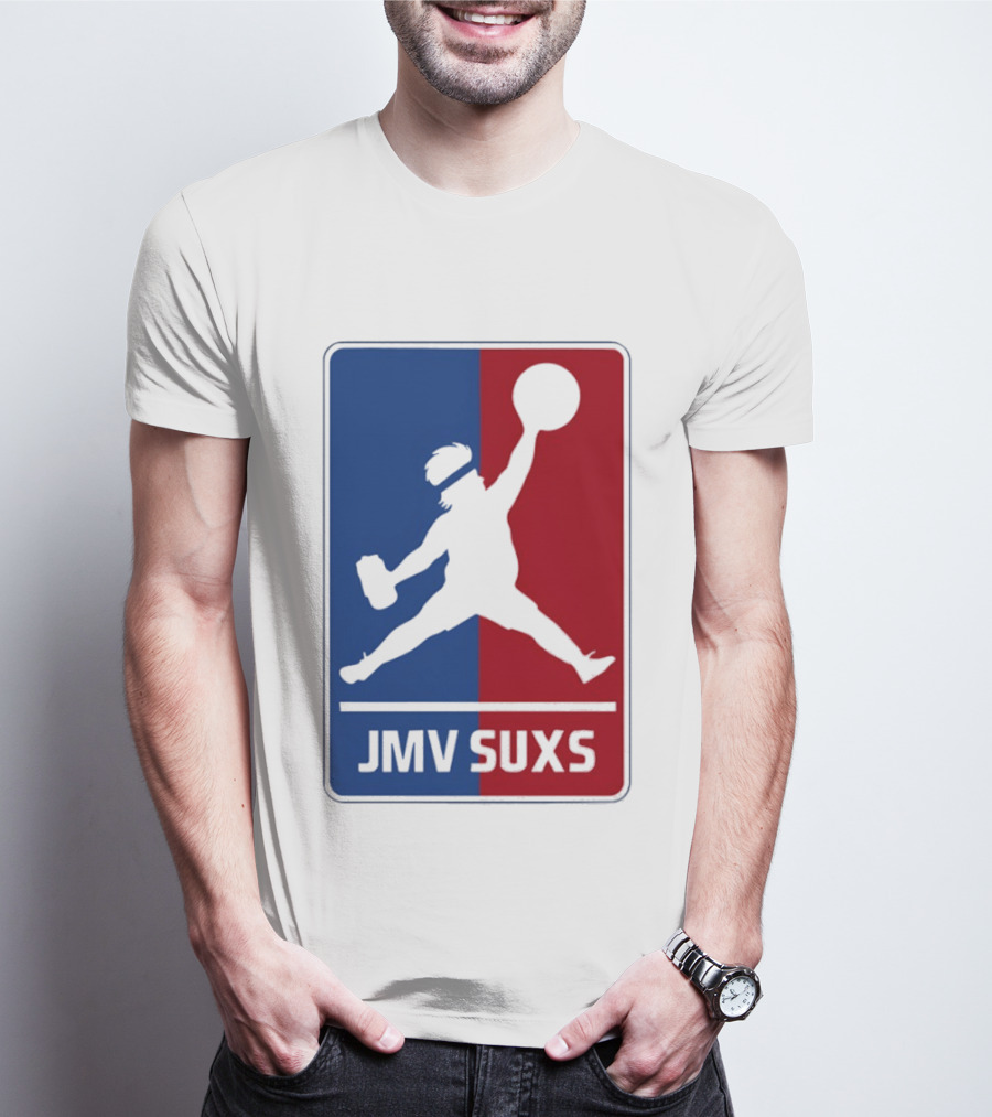 JMV SUXS MLB Jumpman Overweight Baseball Pitcher T-Shirt