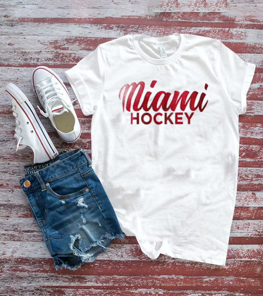 Miami RedHawks Hockey Brick Street T-Shirt