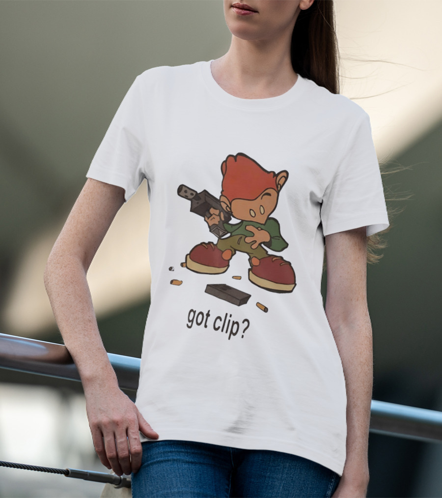 Pico Got Clip Gun Ammo Magazine Casings Retro Cartoon T-Shirt